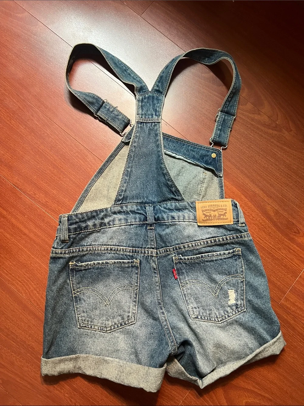 Levi's Blue Denim girls size 10 denim Shortall Overalls